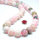 Natural Pink Opal Smooth Round Beads Gemstone for DIY Jewelry Making