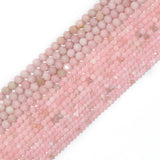 Natural Pink Opal Stone Beads Faceted 2mm 3mm 4mm Round Loose Beads