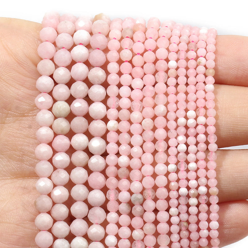 Natural Pink Opal Stone Beads Faceted 2mm 3mm 4mm Round Loose Beads