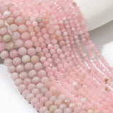 Natural Pink Opal Stone Beads Faceted 2mm 3mm 4mm Round Loose Beads