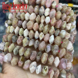Pink Opal Stone Beads Irregular Cut Loose Spacer Beads 6X11mm