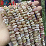 Pink Opal Stone Beads Irregular Cut Loose Spacer Beads 6X11mm
