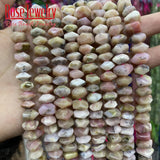 Pink Opal Stone Beads Irregular Cut Loose Spacer Beads 6X11mm