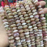 Pink Opal Stone Beads Irregular Cut Loose Spacer Beads 6X11mm