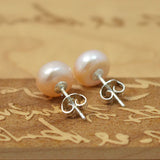 Pink Pearl Earrings Sterling Silver Studs Fine Jewelry Gift
