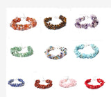 Pink Quartz Amethyst Agate Lapis Lazuli Bracelet with Crystal Gravel