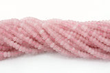 Pink Quartz Spacer Beads Strand 5 by 8 MM for Jewelry Making