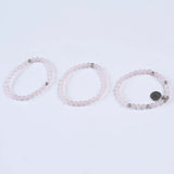 Natural Pink Quartz Stone Bracelets Beaded Yoga Bracelets