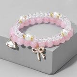 Pink Quartzs Crystals Beads Bracelet 8mm Stone Gems Bracelets