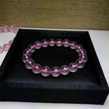 Pink Rose Quartz Round Beads Bracelet Mozambique Crystal 10mm 9mm 8mm 7mm
