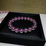 Pink Rose Quartz Round Beads Bracelet Mozambique Crystal 10mm 9mm 8mm 7mm