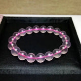 Pink Rose Quartz Round Beads Bracelet Mozambique Crystal 10mm 9mm 8mm 7mm