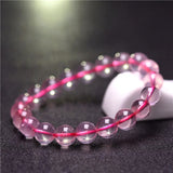 Rose Quartz Round Beads Bracelet 10mm