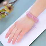 Rose Quartz Madagascar Bracelet Lucky Crystal Bangle Jewelry