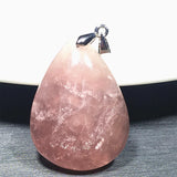 Pink Rose Quartz Pendant Reiki Beauty Love Gift Beads Madagascar Crystal