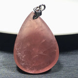 Pink Rose Quartz Pendant Reiki Beauty Love Gift Beads Madagascar Crystal