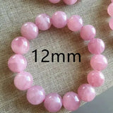 Rose Quartz Women Bracelet - Madagascar Stretch Round Beads Jewelry