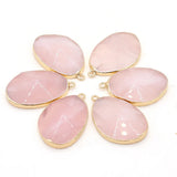 Rose Quartz Pendant Necklace Bracelet Earring Accessories 30x50mm