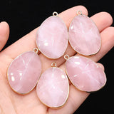 Rose Quartz Pendant Necklace Bracelet Earring Accessories 30x50mm
