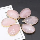 Rose Quartz Pendant Necklace Bracelet Earring Accessories 30x50mm