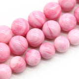 Pink Striated Shell Beads 15'' Strand 6/8/10/12mm