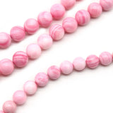 Pink Striated Shell Beads 15'' Strand 6/8/10/12mm