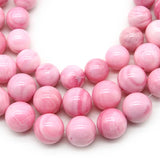 Pink Striated Shell Beads 15'' Strand 6/8/10/12mm