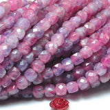 Natural Pink Tourmaline Micro Faceted Cube Loose Gemstones