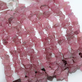 Natural Pink Tourmaline Rough Material Chips Beads 6mm-8mm