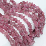 Natural Pink Tourmaline Rough Material Chips Beads 6mm-8mm