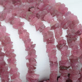Natural Pink Tourmaline Rough Material Chips Beads 6mm-8mm