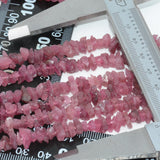 Natural Pink Tourmaline Rough Material Chips Beads 6mm-8mm