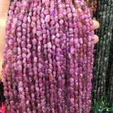 Pink Tourmaline Stone Beads Irregular Isolation Beads Jewelry Making 6x8-8x10mm
