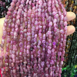 Pink Tourmaline Stone Beads Irregular Isolation Beads Jewelry Making 6x8-8x10mm