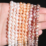 Pink Purple Freshwater Pearl Beads High Potato Shape Punch Loose Pearls