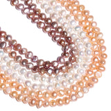 Pink Purple Freshwater Pearl Beads High Potato Shape Punch Loose Pearls
