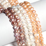 Pink Purple Freshwater Pearl Beads High Potato Shape Punch Loose Pearls