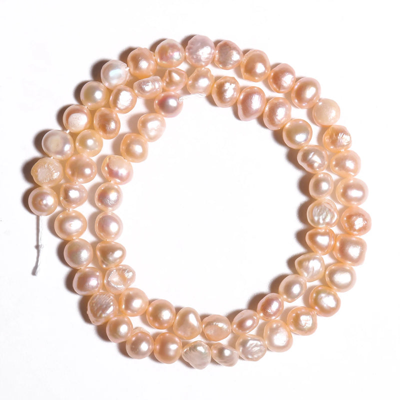Pink Purple Freshwater Pearl Beads High Potato Shape Punch Loose Pearls