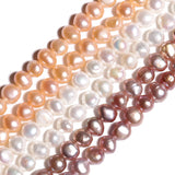 Pink Purple Freshwater Pearl Beads High Potato Shape Punch Loose Pearls