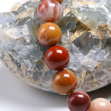 Pink Wooden Petrified Stone Beads for Bracelet Making