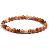 Pink Wooden Petrified Stone Beads for Bracelet Making