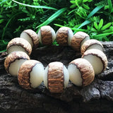 Natural Plant Bracelet Men Matte Lave Wooden Beads Charm Strand Bracelets