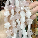 Plum Blossom Agate Amazonite Jade Quartz Gem Beads for Jewelry Making