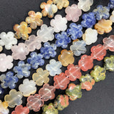 Plum Blossom Agate Amazonite Jade Quartz Gem Beads for Jewelry Making