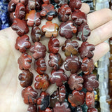 Plum Blossom Agate Amazonite Jade Quartz Gem Beads for Jewelry Making