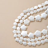 Plum Flower Shell Beads Mother Of Pearl Loose Spacer For Jewelry Making