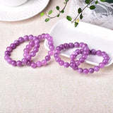 Plum Tourmaline Bracelet Natural Healing Quartz Women Jewelry Gift