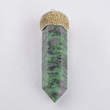 Green Epidote Quartz Pendant Necklace Jewelry DIY