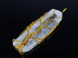 Natural Crystal Quartz Reiki Chakra Tree of Life Wire Wraped 5Pcs
