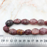Polished Faceted Red Strawberry Stone Top Quartz Druzy Irregular Quartz Nugget
